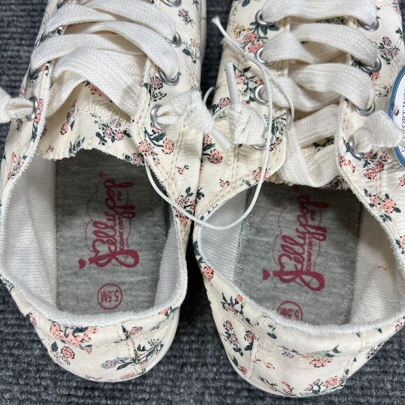 Jellypop Womens Sneakers Size 5.5 Off White Floral Canvas Slip On Shoes Comfort - Picture 10 of 10